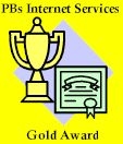 I have won the PBs Internet Services Gold Award!